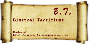 Bisztrai Tarziciusz névjegykártya